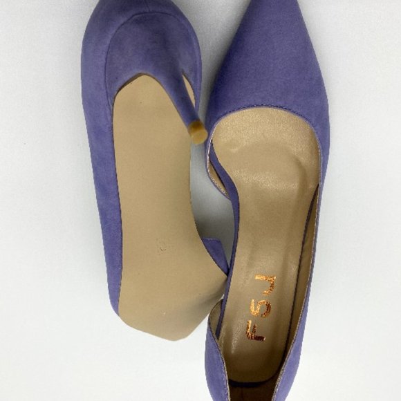 FSJ Women Basic Slip on D'Orsay Pumps Heels Pointe - Picture 11 of 11